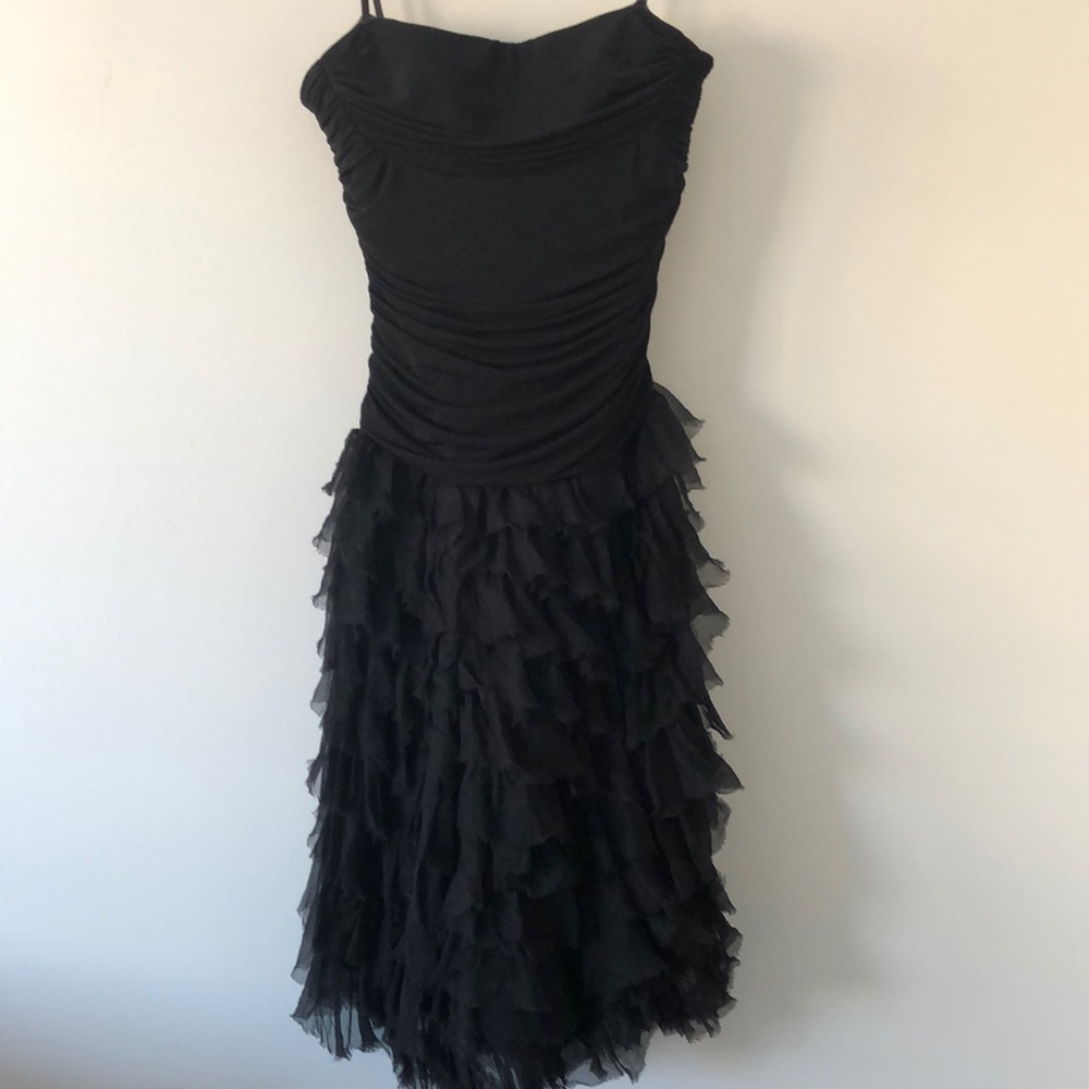 BCBGMAXAZRIA Black strapless dress sz M